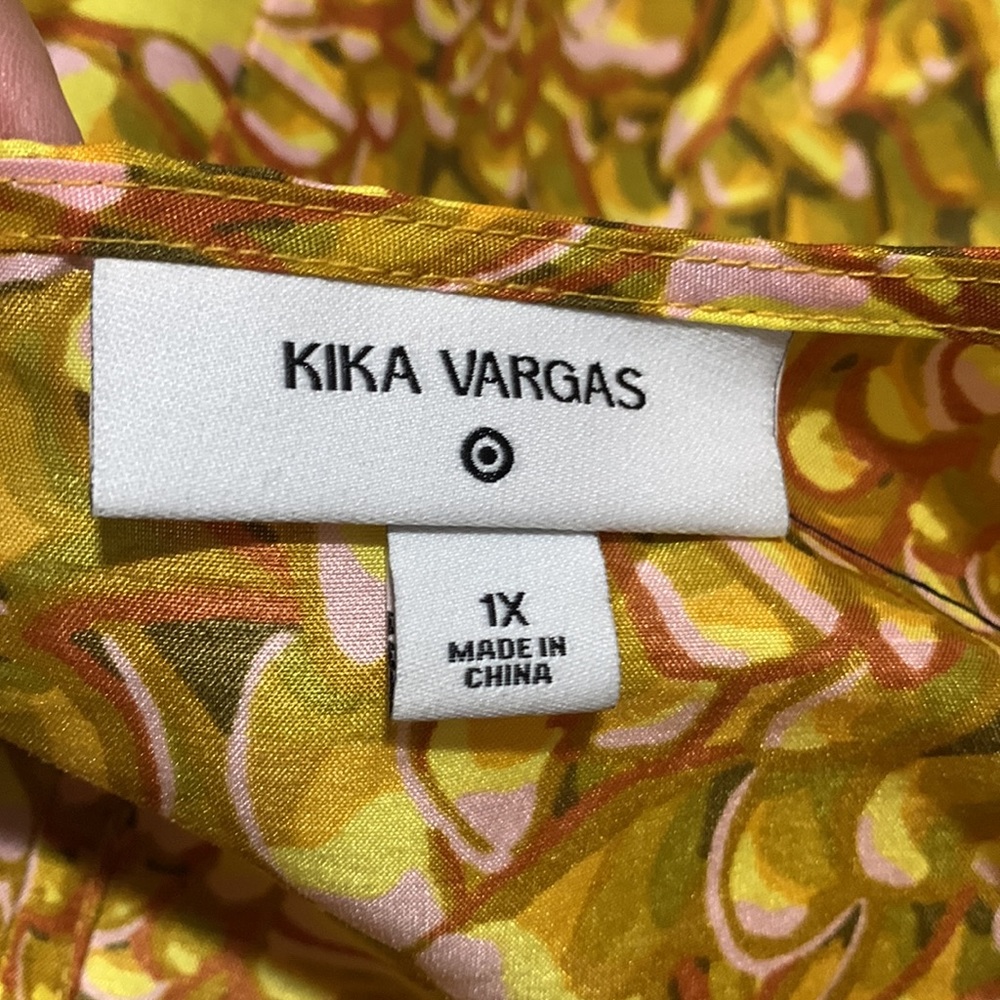 Kika Vargas Women’s Dress Mini 2X or 1x Yellow, Gold - Picture 16 of 16